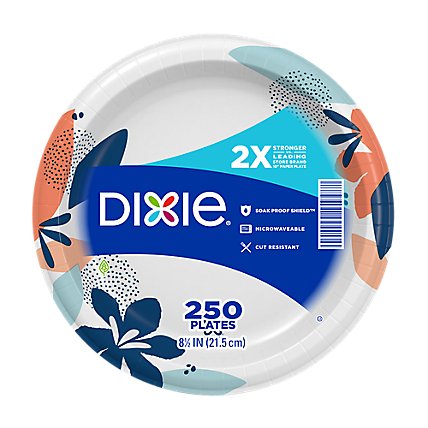 Dixie Everyday Paper Plates Printed 8 1/2 Inch - 250 Count - Image 2