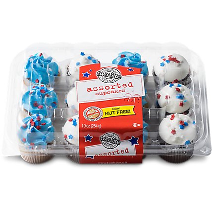 Two-Bite Cupcake Mini Patriotic Assorted 12 Count - 10 Oz - Image 1