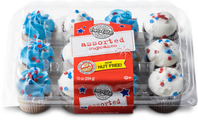 Two-Bite Cupcake Mini Patriotic Assorted 12 Count - 10 Oz - Image 1