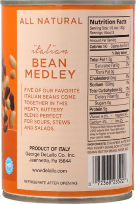 DeLallo Bean Medley Italian Can - 14 Oz - Image 6