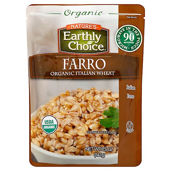 Natures Earthly Choice Organic Italian Wheat Farro Pouch - 8.5 Oz