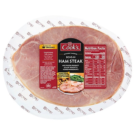Cooks Ham Steak Bone In Brown Sugar - 1.50 LB