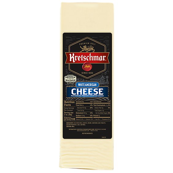 Kretschmar Cheese American White - 0.50 Lb