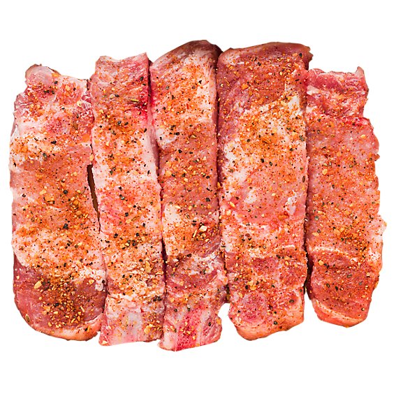 Pork Loin Country Style Ribs Bone In Seasoned - 1.5 Lb