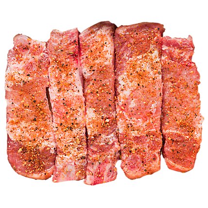 Pork Loin Country Style Ribs Bone In Seasoned - 1.5 Lb - Image 1