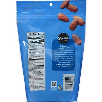 Signature SELECT Almonds Whole Unsalted Pouch - 16 Oz - Image 7