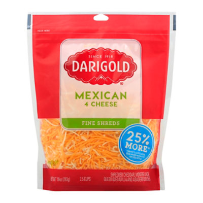 Darigold Cheese Fine Shreds 4 Cheese Mexican - 10 Oz