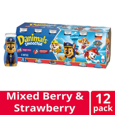 Danimals Strawberry Explosion & Mixed Berry Variety Pack Smoothies Multipack - 12-3.1 Fl. Oz. - Image 1