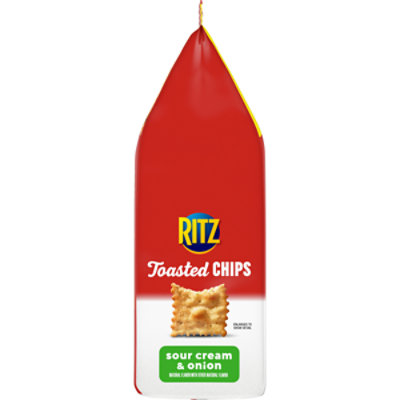 RITZ Toasted Chips Sour Cream and Onion Crackers Family Size - 11.4 Oz - Image 2