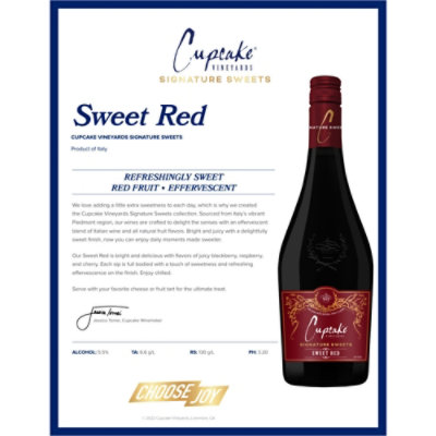 Cupcake Signature Sweets Sweet Red - 750 Ml. - Image 2