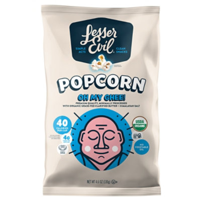Lesser Evil Popcorn Organic Buddha Bowl Oh My Ghee! Bag - 5 Oz - Image 1