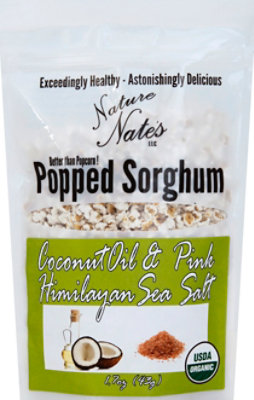 Nature Nates Popped Sorghum Organic Coconut Oil & Pink Himalayan Sea Salt - 1.7 Oz - Image 2
