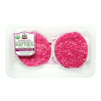 American Bbq Co Organic Beef Ground Beef Patties 85% Lean 15% Fat - 1 Lb