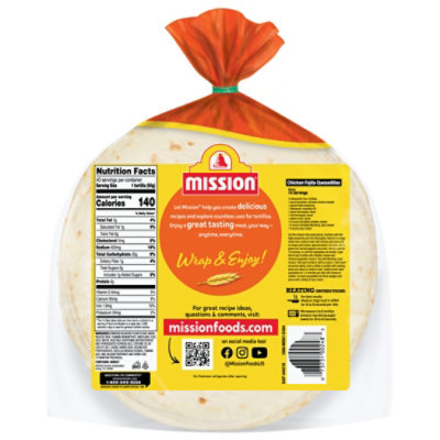 Mission Super Soft Flour Tortillas Soft Taco Size - Twin Pack of 20 Count Each - Image 2