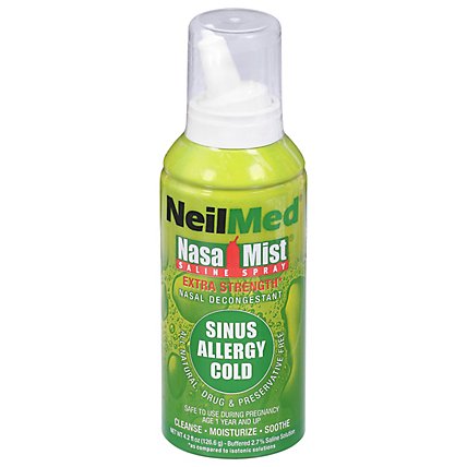 NeilMed Nasa Mist Nasal Spray Saline Extra Strength Bottle - 4.2 Fl. Oz. - Image 2