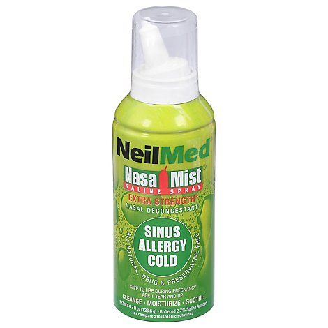 NeilMed Nasa Mist Nasal Spray Saline Extra Strength Bottle - 4.2 Fl. Oz.