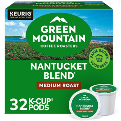 Green Mountain Nantucket Blend Medium Roast Coffee Keurig Single Serve K Cup Pods - 32 Count