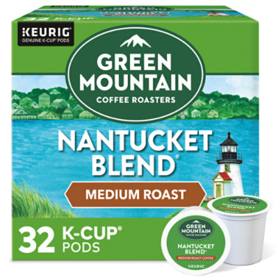 Green Mountain Coffee K Cup Pods Medium Roast Nantucket Blend - 32-0.33 Oz