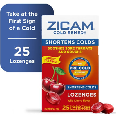 Zicam Cold Remedy Lozenges Wild Cherry Flavor - 25 Count - Image 2