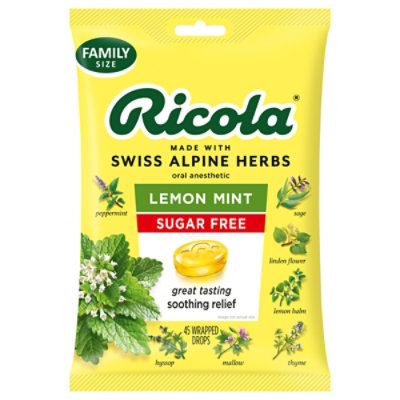 Ricola Throat Drops Herb Lemon Mint Sugar Free - 45 Count - Image 2