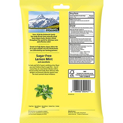 Ricola Throat Drops Herb Lemon Mint Sugar Free - 45 Count - Image 6