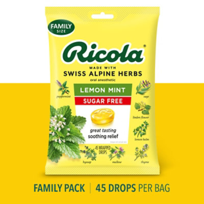 Ricola Throat Drops Herb Lemon Mint Sugar Free - 45 Count - Image 2