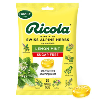 Ricola Throat Drops Herb Lemon Mint Sugar Free - 45 Count - Image 3