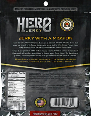 Hero Jerky Beef Jerky Pathfinder Peppered Bag - 3 Oz - Image 5