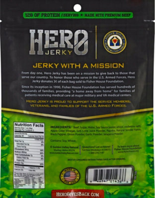 Hero Jerky Beef Jerky Juggernaut Jalapeno Lime Bag - 3 Oz - Image 5