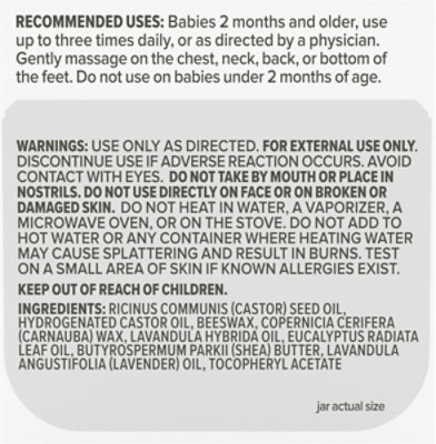 Zarbee's Eucalyptus Lavender And Beeswax Baby Soothing Chest Rub - 1.5 Oz - Image 4