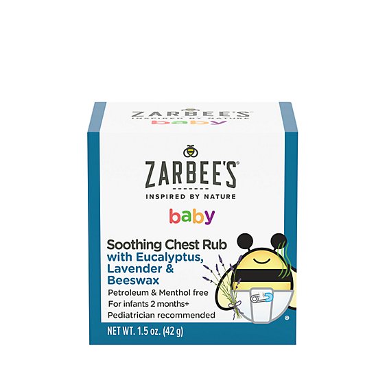 Zarbee's Baby Eucalyptus Lavender And Beeswax Soothing Chest Rub - 1.5 Oz