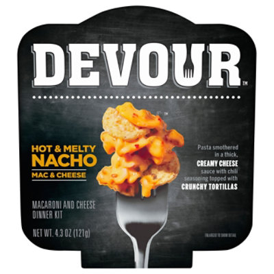 Devour Single Serve Convenience Meals Nacho Mac & Cheese - 4.3 Oz