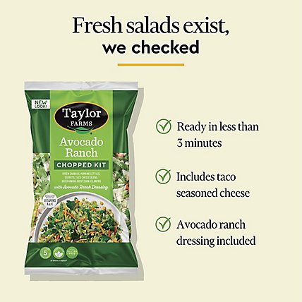 Taylor Farms Avocado Ranch Chopped Salad Kit Bag - 12.8 Oz - Image 6
