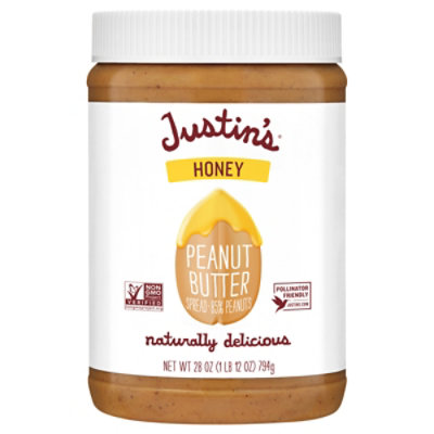 Justins Honey Pnt Bt - 28 Oz