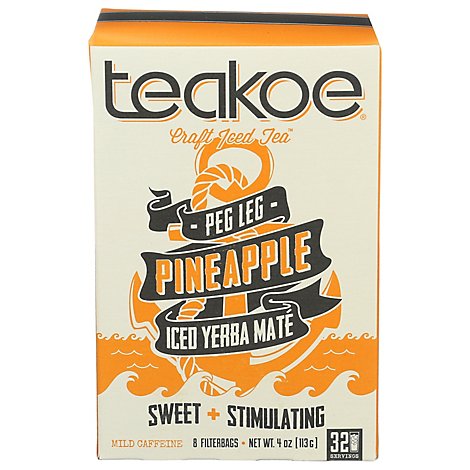 Teakoe Tea Peg Leg Pineapple - 8 Count
