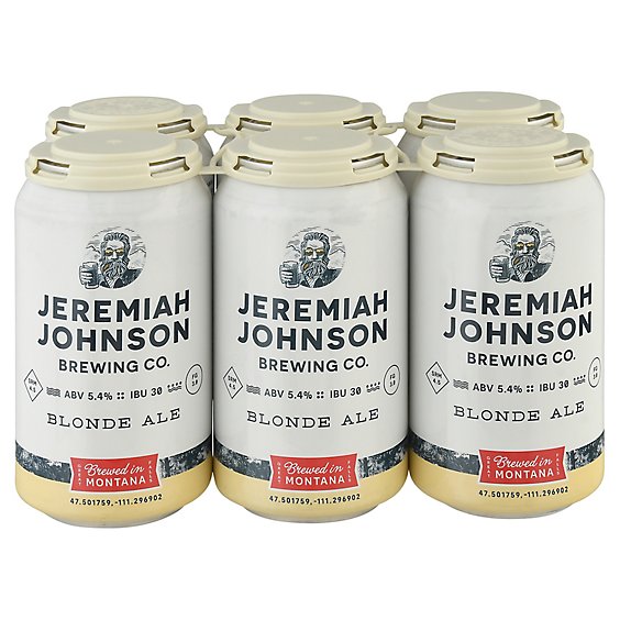 Jeremiah Johnson Blonde Ale In Cans - 6-12 Fl. Oz.