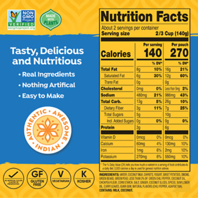 Tasty Bite Coconut Vegetables Coconut-Infused Vegetable Curry - 10 Oz - Image 6