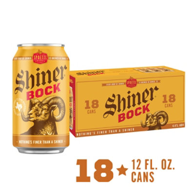 Shiner Bock In Cans - 18-12 Fl. Oz. - Image 1