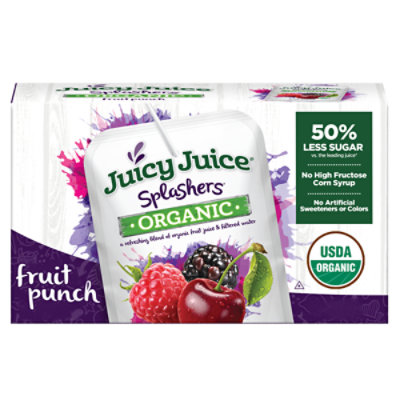 Juicy Juice Splashers Organic Fruit Punch - 8-6 Fl. Oz.