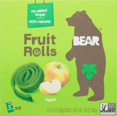 BEAR Fruit Rolls Apple Multipack - 5-0.7 Oz - Image 2