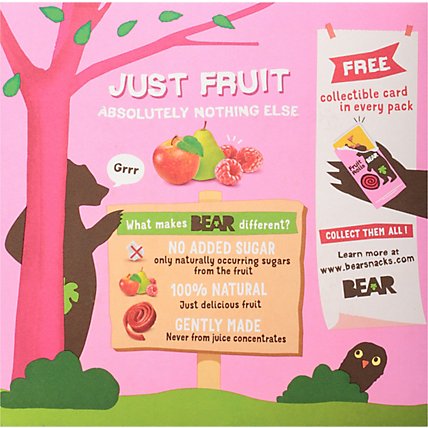BEAR Fruit Rolls Raspberry Multipack - 5-0.7 Oz - Image 6