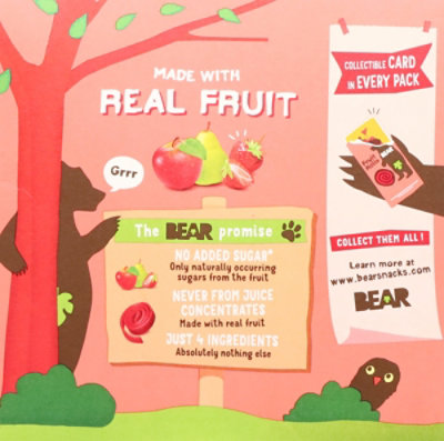 BEAR Fruit Rolls Strawberry Multipack - 5-0.7 Oz - Image 5