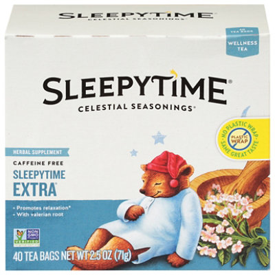 Celestial Seasonings Sleepytime Herbal Tea Extra Caffeine Free Tea Bags Box - 40 Count - Image 3