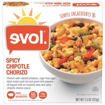 Evol Bowl Chipotle Spicy Chorizo - 7.5 Oz