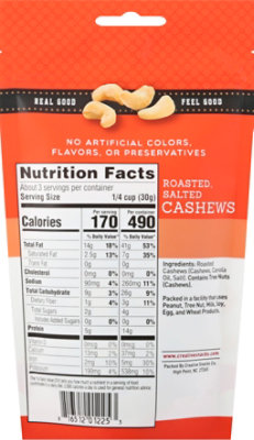 Creative Snacks Nat Delicious Cashew Snack Nut Whole Rstd Plstc Bag  3.5 Oz - 3.5 Oz - Image 6