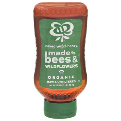 Naked Wild Organic Raw Honey - 16 Oz - Image 1