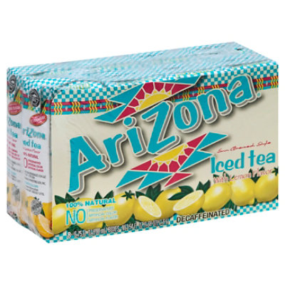 Arizona Lemon Decaf Tea - 8-6.75 Fl. Oz. - Image 1