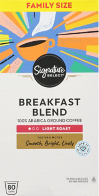 Signature SELECT Coffee Pods Breakfast Blend - 80 Count - Image 4