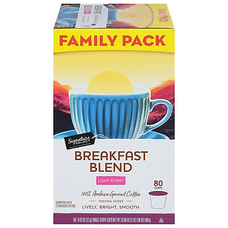 Signature SELECT Pod Coffee Breakfast Blend - 80 Count