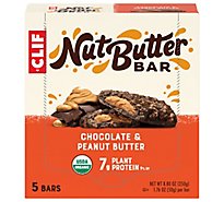 CLIF Nut Butter Chocolate & Peanut Butter Bars - 5-1.76 Oz